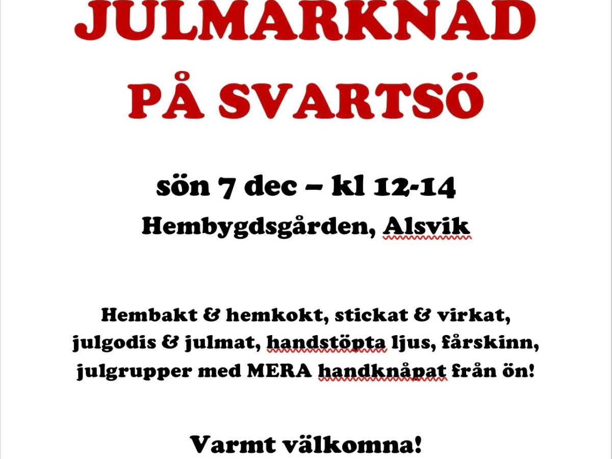 Julmarknad 7 december